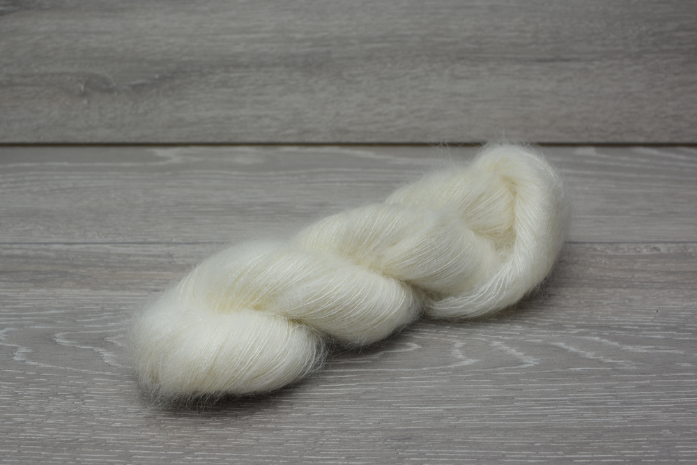Vintage? Skein Tan Yarn- Kid Mohair, Silk, Viscose Nylon Wool- ENGLAND-  1.75 oz