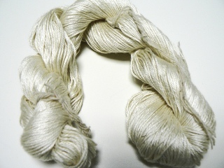 4ply Sock weight Pure Worsted Spun Mulberry Silk 1.7oz hank
